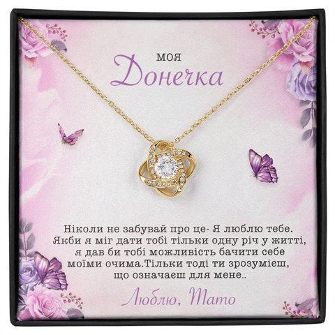 Подарунок для доньки від батька &mdash; намисто з листівкою 994 фото